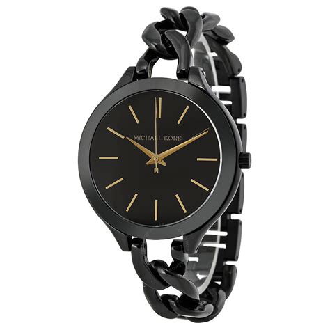 michael kors watch mk3317|Michael Kors Slim Runway Black With Gold.